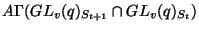 $A\Gamma(GL_v(q)_{S_{t}}\cap
GL_v(q)_{S_t})$