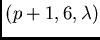 $(p+1,6,\lambda)$